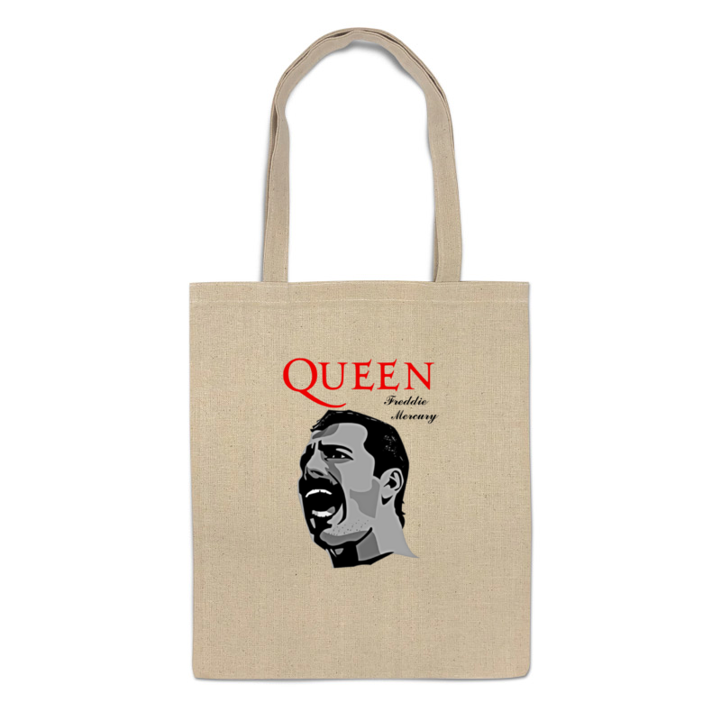

Сумка-шоппер Printio Freddie mercury - queen бежевая, Бежевый, Freddie mercury - queen