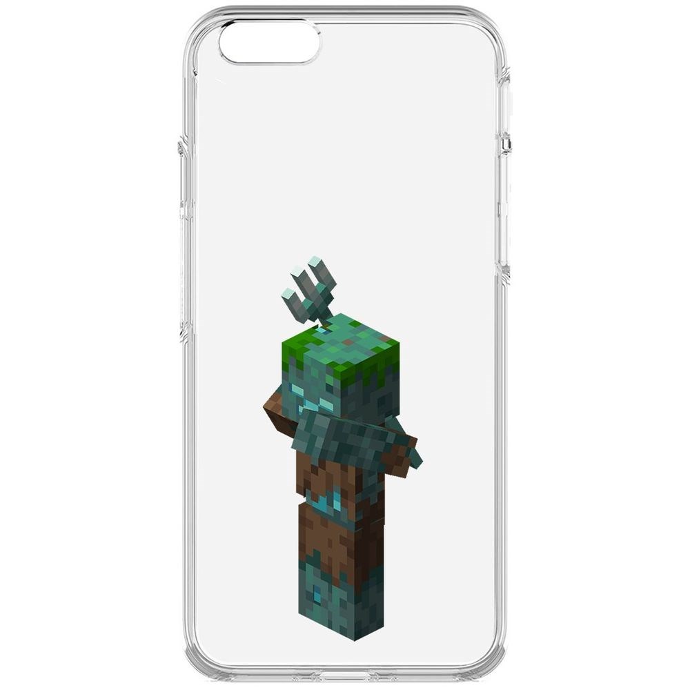

Чехол-накладка Krutoff Clear Case Minecraft-Утопленник для iPhone 6, Прозрачный