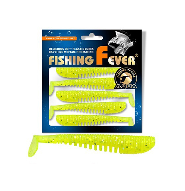 

Риппер AQUA FishingFever COMB, 7,0cm, 3,0g, 5шт, 203 (прозрачно-желтый с блестками), 1 уп., Fishing Fever Comb
