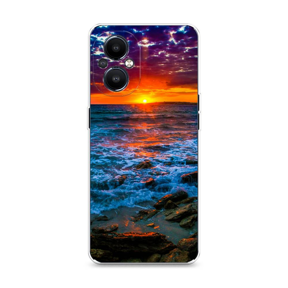 

Чехол на OnePlus Nord N20 "Закат 1", Оранжевый;синий, 152550-2