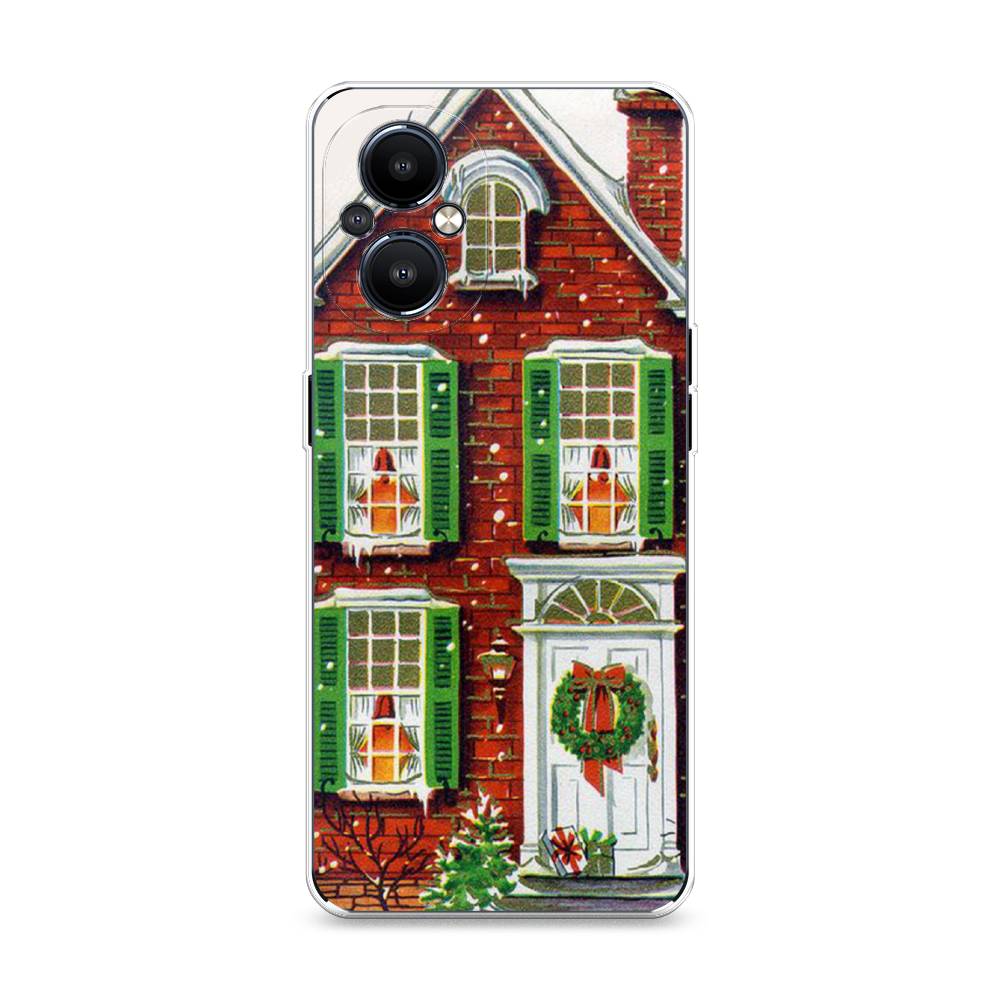 

Чехол на OnePlus Nord N20 "Рождественский дом", Зеленый;красный;белый, 152550-5
