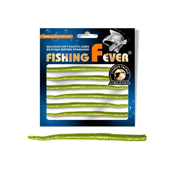 

Червь AQUA FishingFever EEL, длина - 12,0cm, вес - 3,0g, упаковка 6 шт, WH03, 1 упаковка., Зеленый, Fishing Fever Eeel