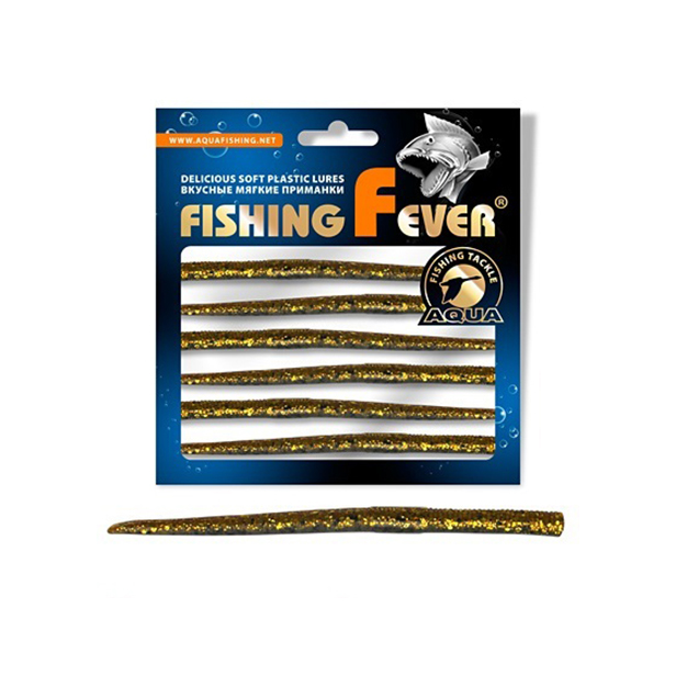 

Червь AQUA FishingFever EEL, длина - 12,0cm, вес - 3,0g, упаковка 6 шт, WH05, 1 упаковка., Золотистый, Fishing Fever Eeel