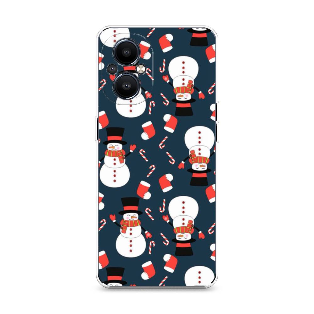 

Чехол на OnePlus Nord N20 "Синие снеговики", Синий;белый;красный, 152550-5