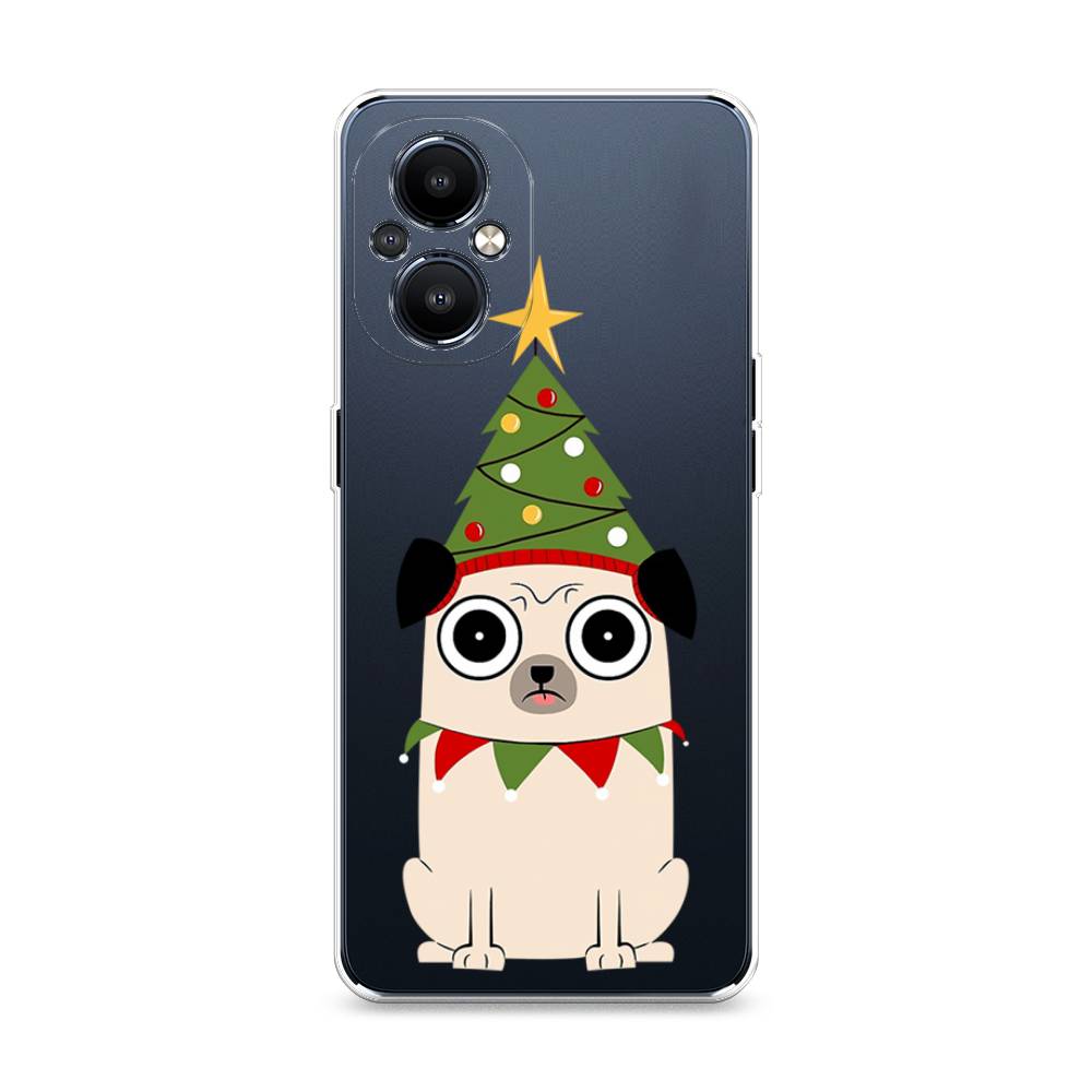 

Чехол на OnePlus Nord N20 "Собачка с ёлочкой", Бежевый;красный;зеленый, 152550-1