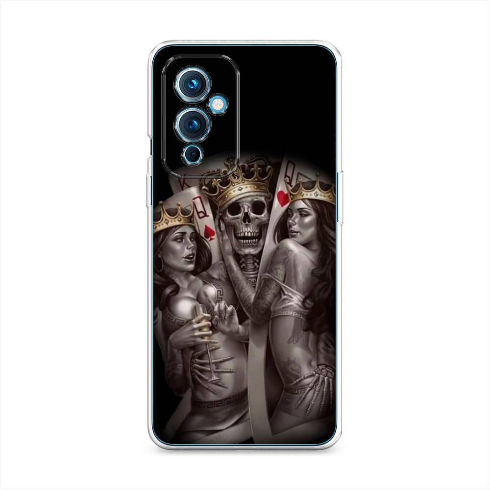 

Чехол на OnePlus 9 LE2110 "Карты король и королевы", Серый;желтый, 152750-6