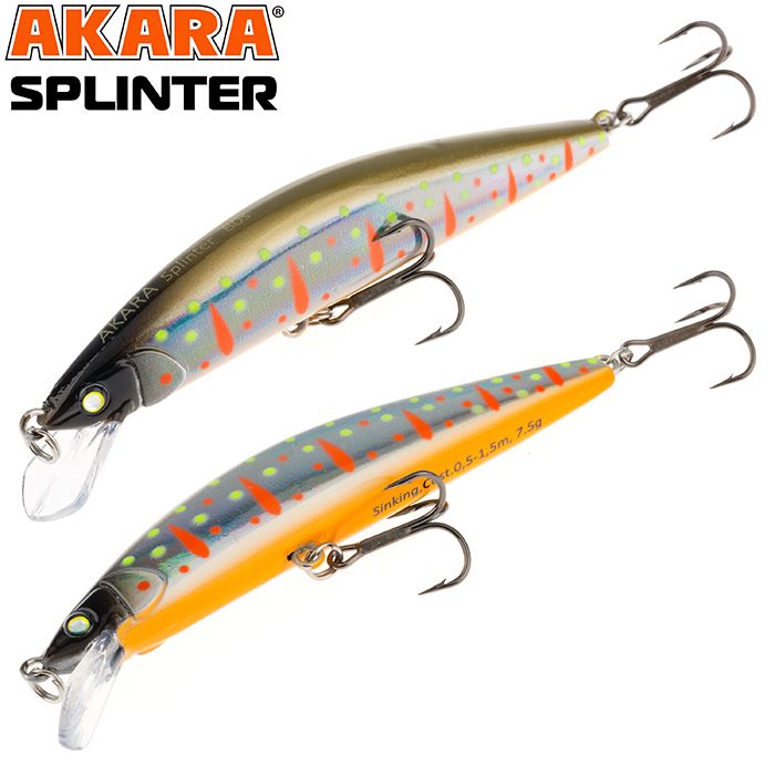 

Воблер Akara Splinter 65S 5 гр 1/6 oz 2,6 in A110, Разноцветный, Splinter