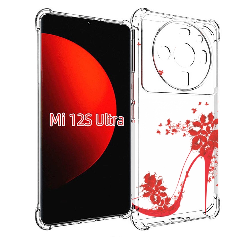 

Чехол MyPads каблук-в-цветах для Xiaomi 12S Ultra, Прозрачный, Tocco