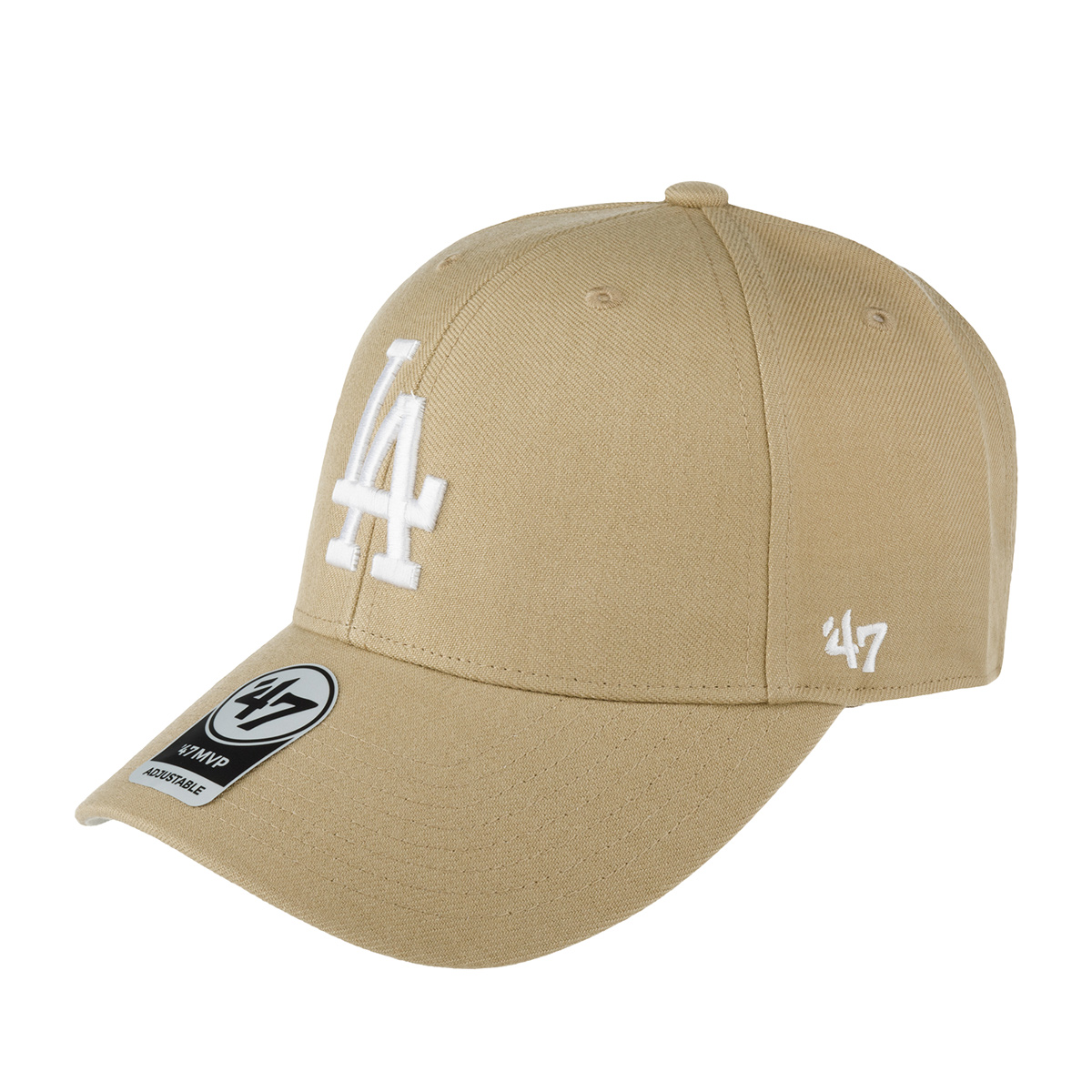 Бейсболка унисекс 47 BRAND B-MVP12WBV-KHC Los Angeles Dodgers MLB бежевая, one size