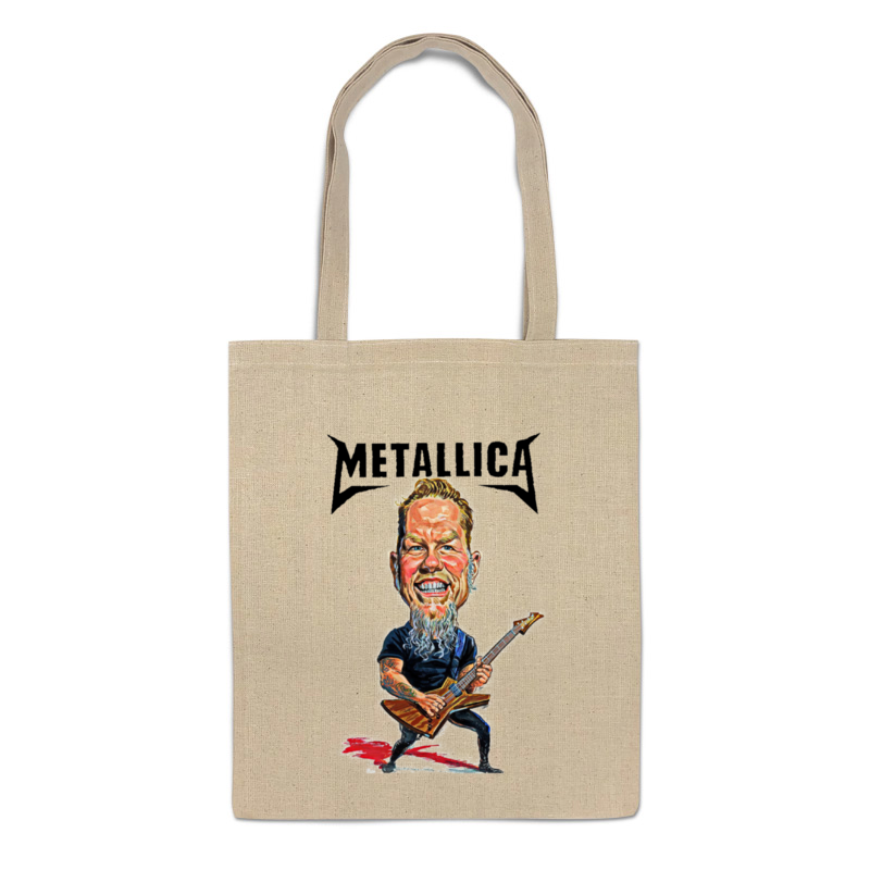 

Сумка-шоппер Printio Metallica бежевая, Бежевый, Metallica