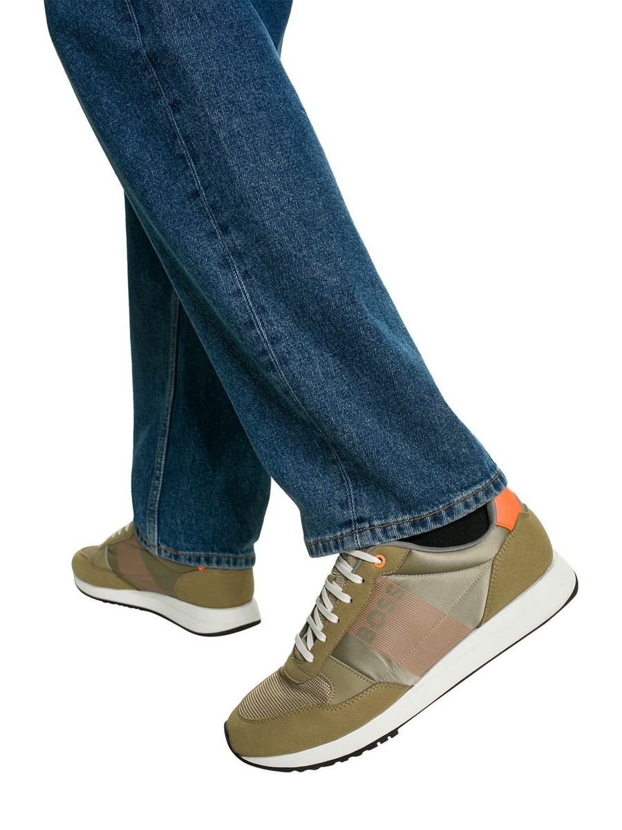 Кроссовки унисекс BOSS 001386609 зеленые 43 EU 17563₽