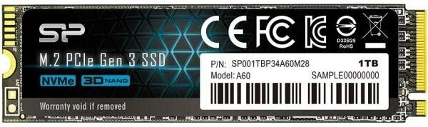 

SSD накопитель M.2 2280 Silicon Power P34A60 1Tb (SP001TBP34A60M28)