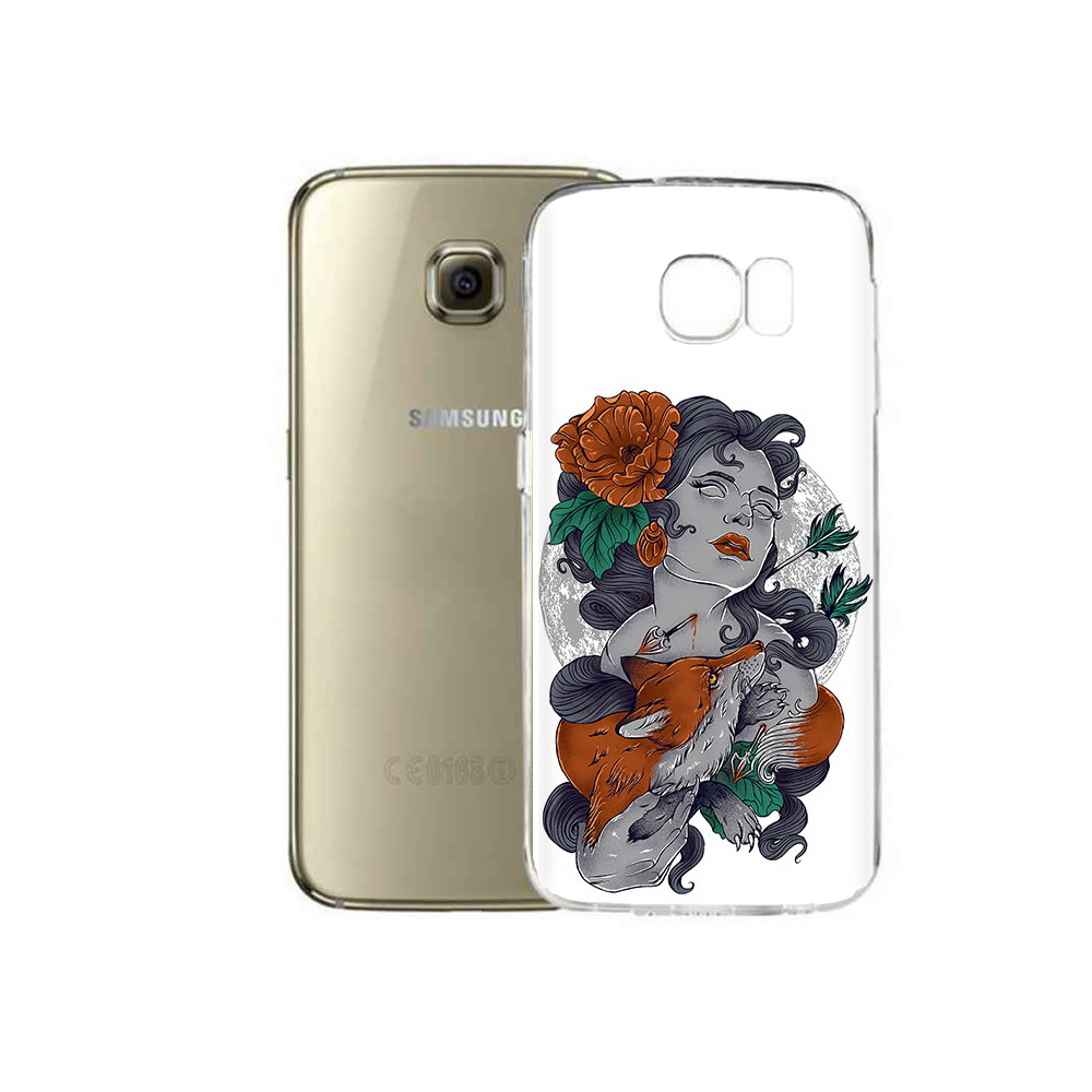 

Чехол MyPads Tocco для Samsung Galaxy C5 Pro темная девушка с лисой (PT61139.577.639), Прозрачный, Tocco
