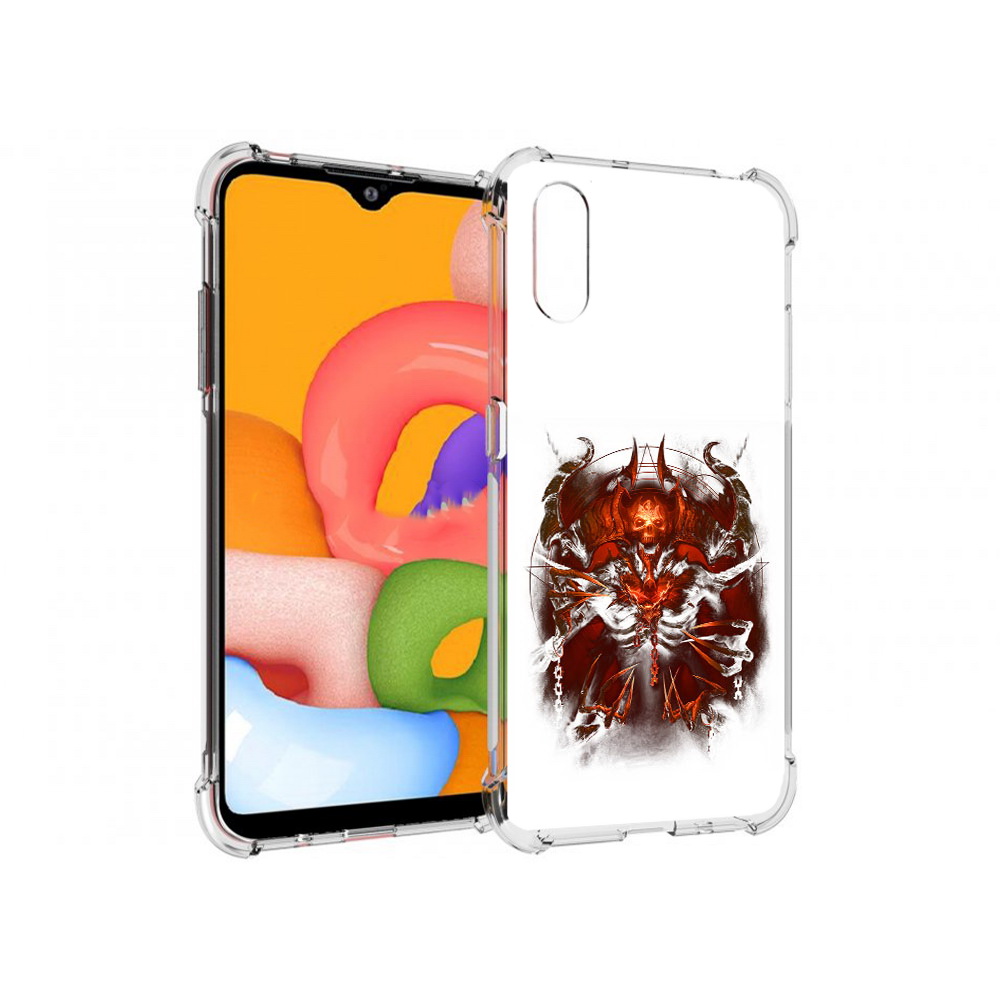 

Чехол MyPads Tocco для Samsung Galaxy A01 яркий демон (PT144711.509.708), Прозрачный, Tocco
