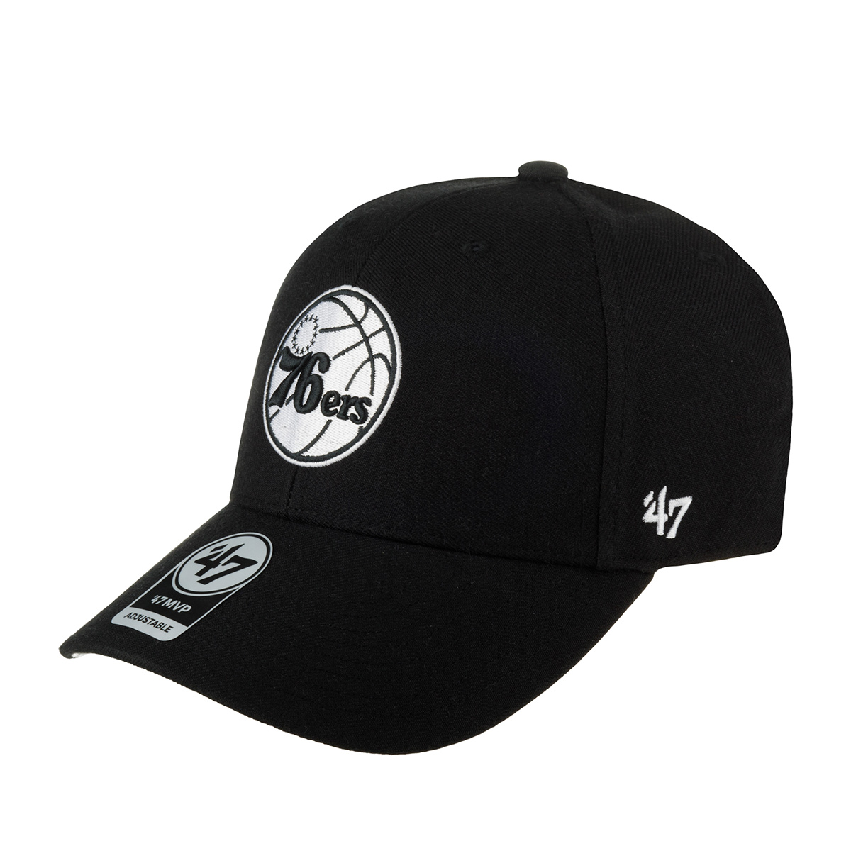 Бейсболка унисекс 47 BRAND K-MVP16WBV-BK Philadelphia 76Ers NBA черная, one size черный