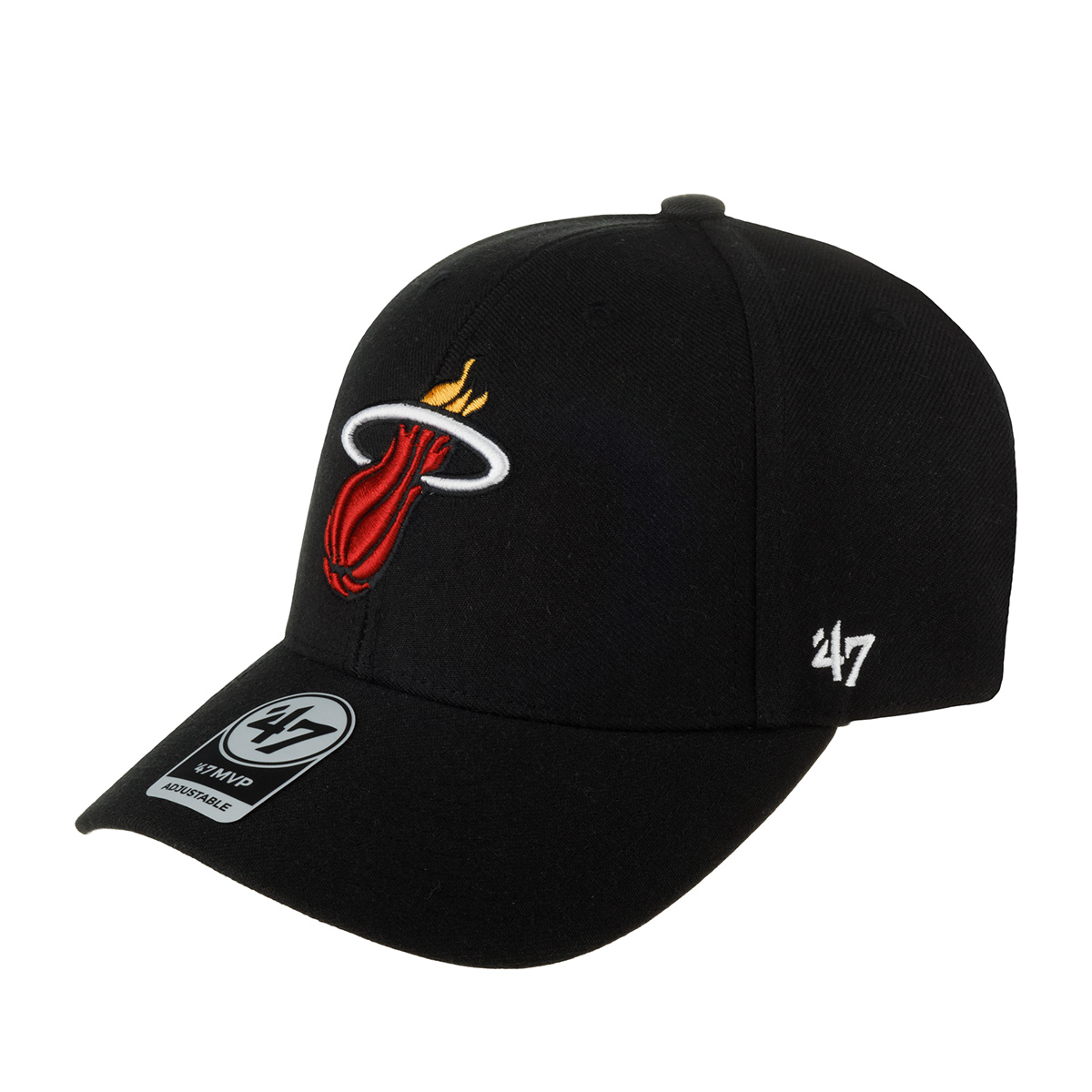 Бейсболка унисекс 47 BRAND K-MVP27WBV-BK Miami Heat NBA черная, one size