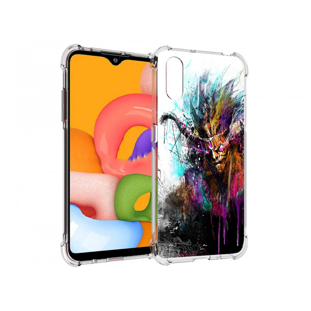 

Чехол MyPads Tocco для Samsung Galaxy A01 яркий дьявол (PT144711.509.709), Прозрачный, Tocco