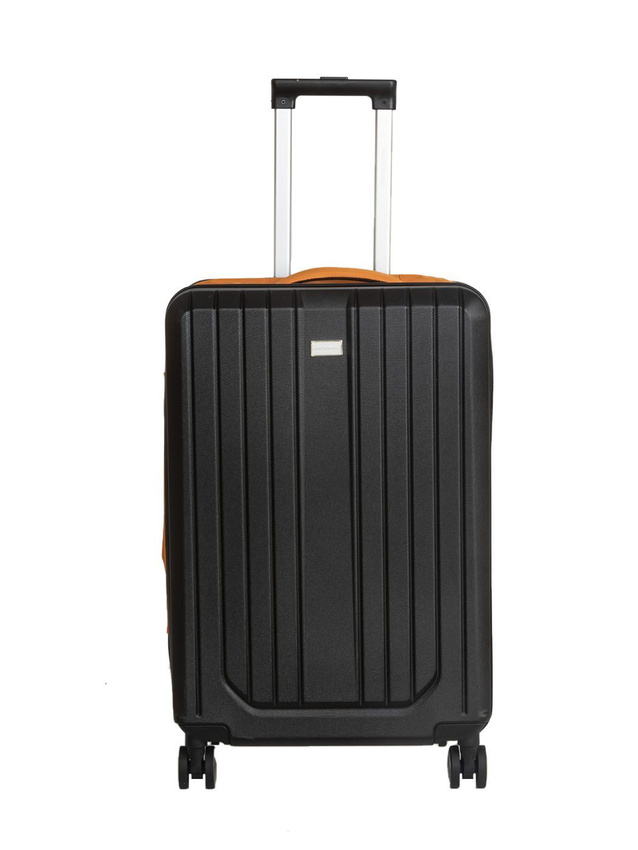 Чемодан унисекс National NLT105-S, black/orange черный, оранжевый 56x34x25