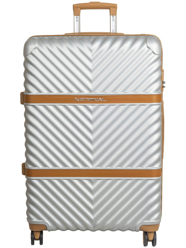 

Чемодан унисекс National NLT108-M, silver white серебристый 67х38х24, National NLT108-M, silver white