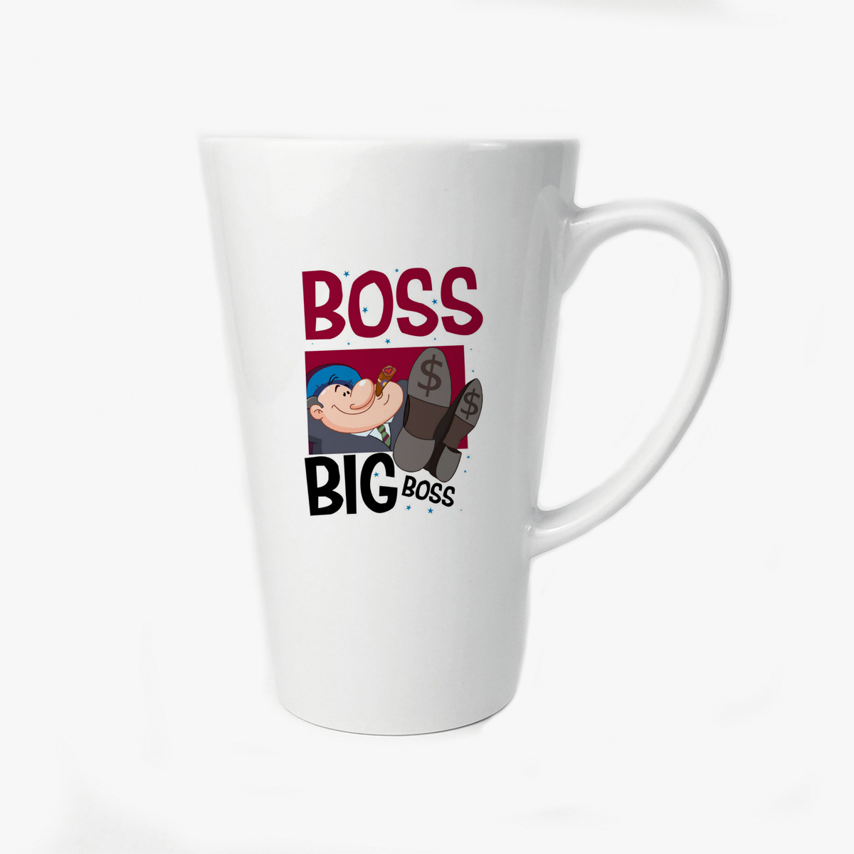 фото Большая конусная кружка coolpodarok прикол босс биг босс boss big boss