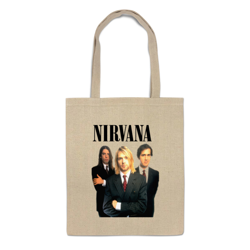 

Сумка-шоппер Printio Nirvana бежевая, Бежевый, Nirvana