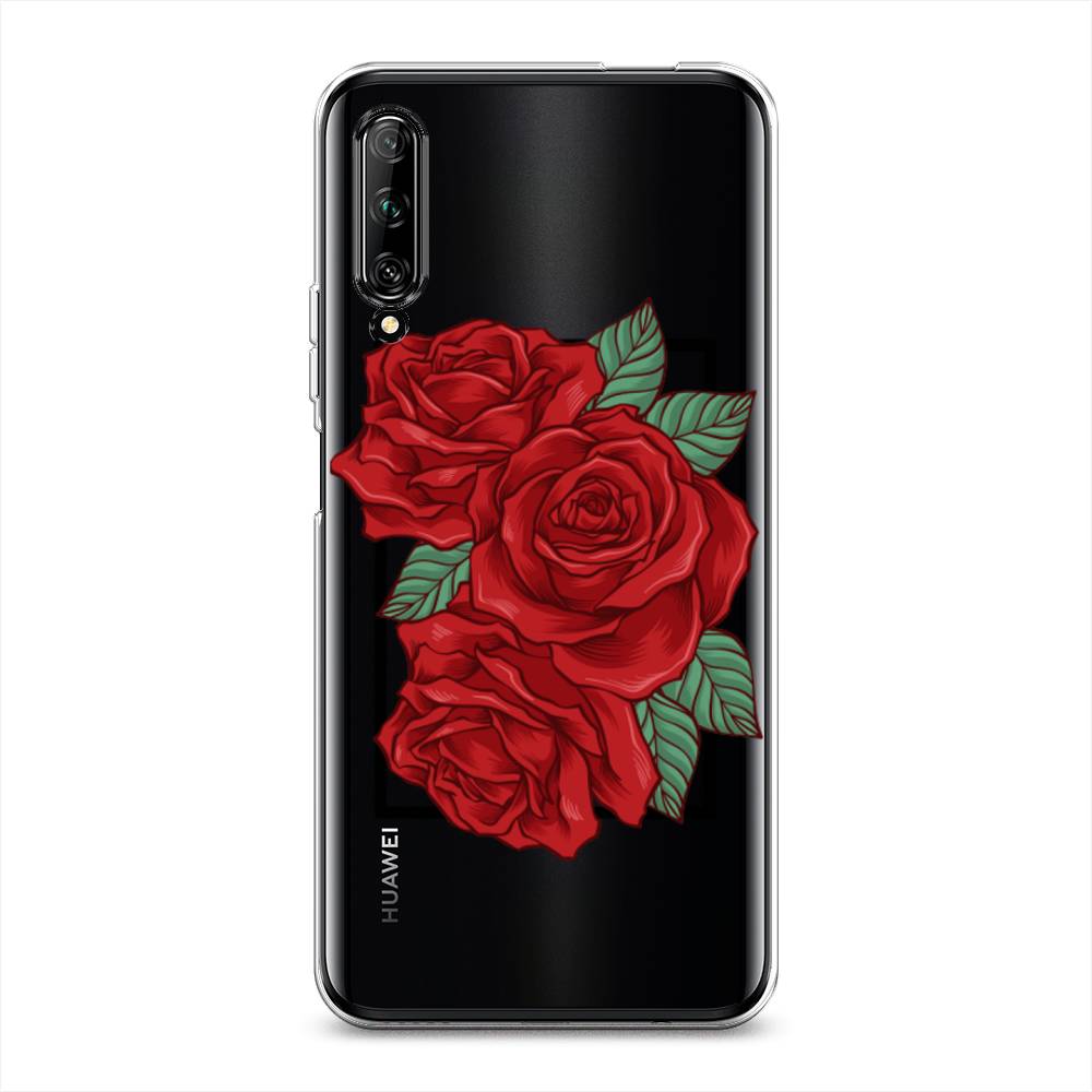 

Чехол на Huawei Y9s "Три алые розы", Красный, 611150-2