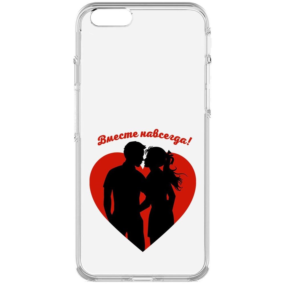 Чехол-накладка Krutoff Clear Case Вместе навсегда для iPhone 6