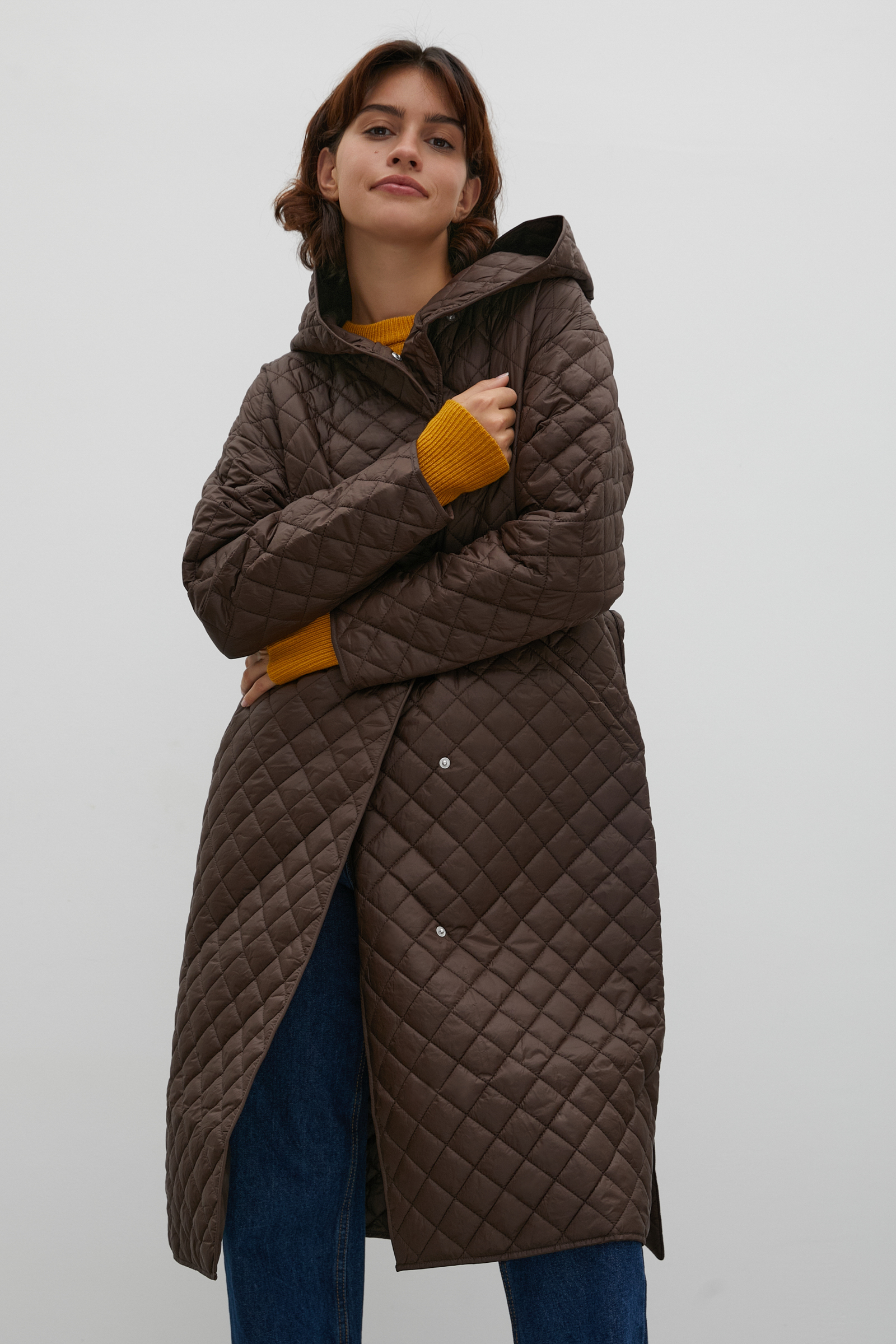 

Пальто женское Finn Flare FAC11095 коричневое M, FAC11095