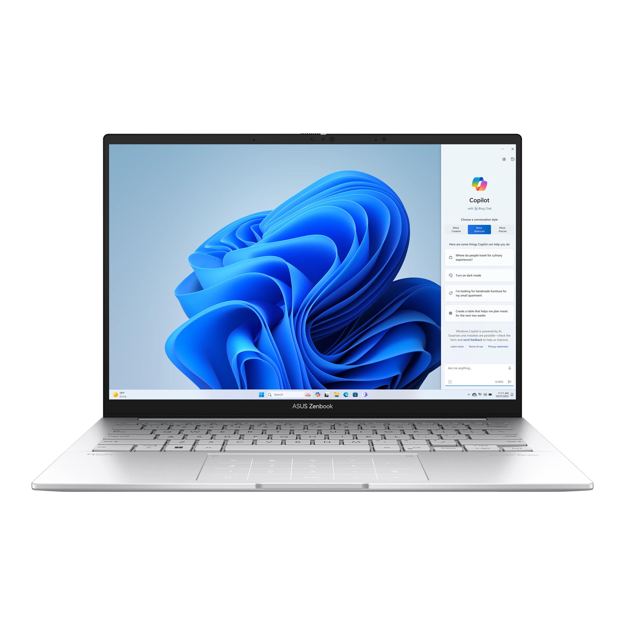 

Ноутбук Asus ZenBook 14 Ultra серебристый (UX3405MA155), ZenBook 14 Ultra