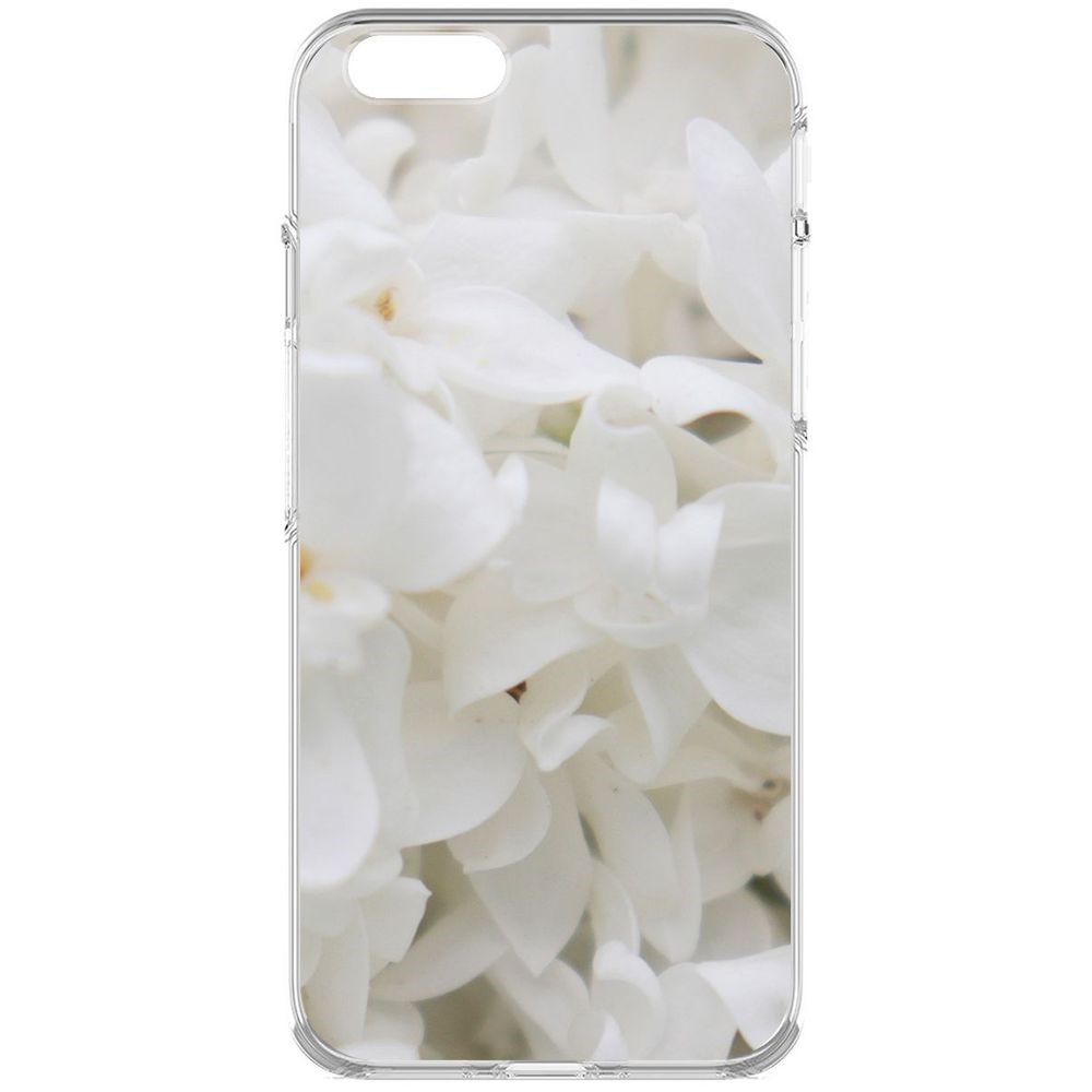 

Чехол-накладка Krutoff Clear Case Белые лилии для iPhone 6, Прозрачный