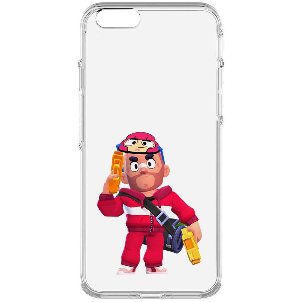 

Чехол-накладка Krutoff Clear Case Brawl Stars-Красавчик Кольт для iPhone 6S