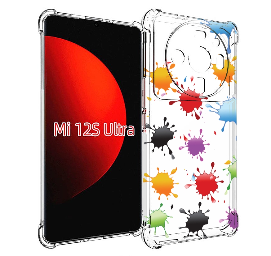 

Чехол MyPads кляксы для Xiaomi 12S Ultra, Прозрачный, Tocco