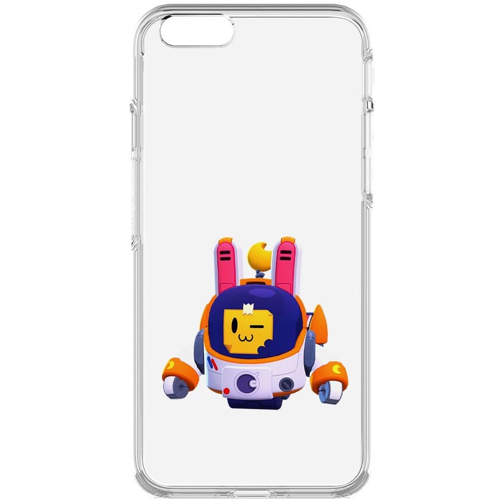 

Чехол-накладка Krutoff Clear Case Brawl Stars-Лунный Спраут для iPhone 6S, Прозрачный