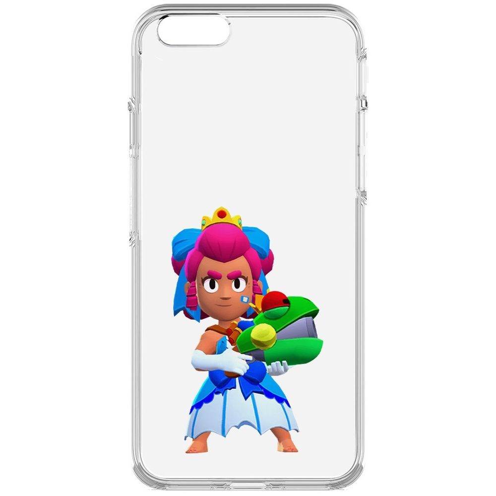 

Чехол-накладка Krutoff Clear Case Brawl Stars-Принцесса Шелли для iPhone 6S, Прозрачный