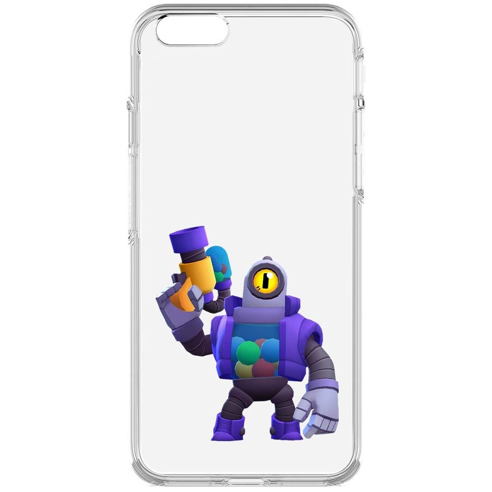 

Чехол-накладка Krutoff Clear Case Brawl Stars-Рико для iPhone 6S
