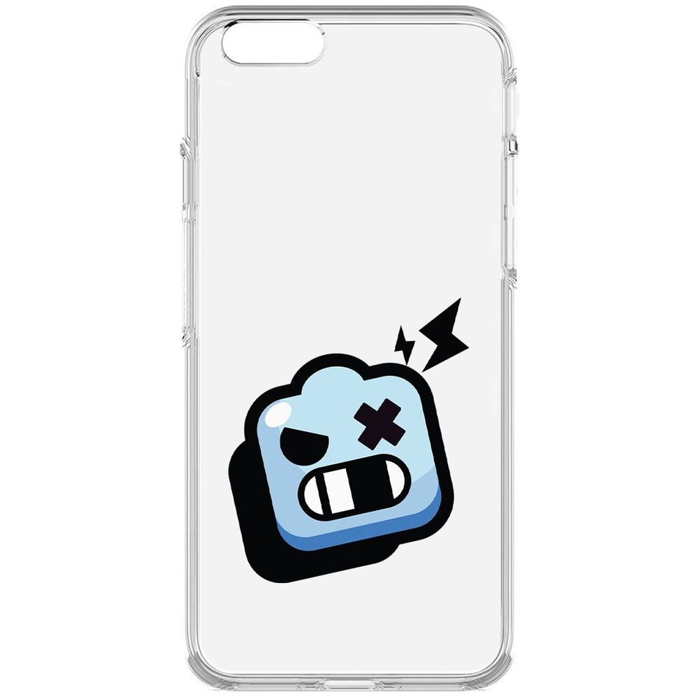 

Чехол-накладка Krutoff Clear Case Brawl Stars-Роборубка для iPhone 6S, Прозрачный