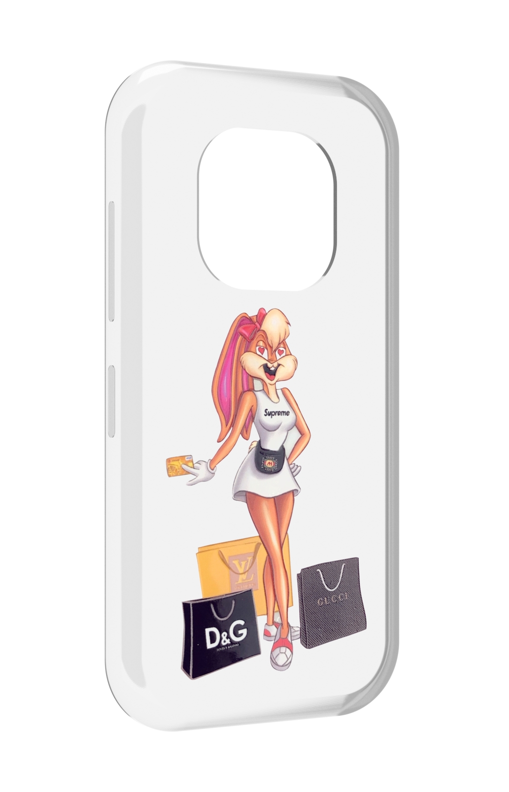 

Чехол MyPads модница-зайка женский для Doogee V20, Прозрачный, Tocco