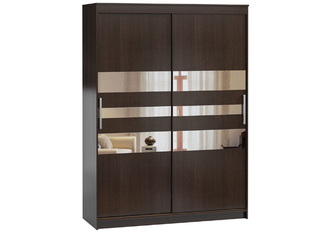 

Шкаф-купе Амадеус-13 для одежды с зеркалом двухдверный 160x240x50 Мегамебель, Коричневый, Амадеус-13