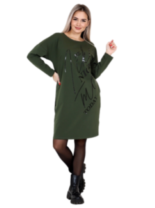 

Платье женское Elenatex П-164 хаки 56 RU, П-164