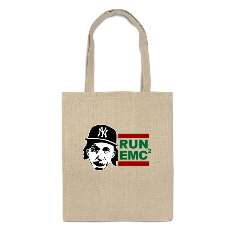 

Сумка-шоппер Printio Run emc бежевая, Бежевый, Run emc