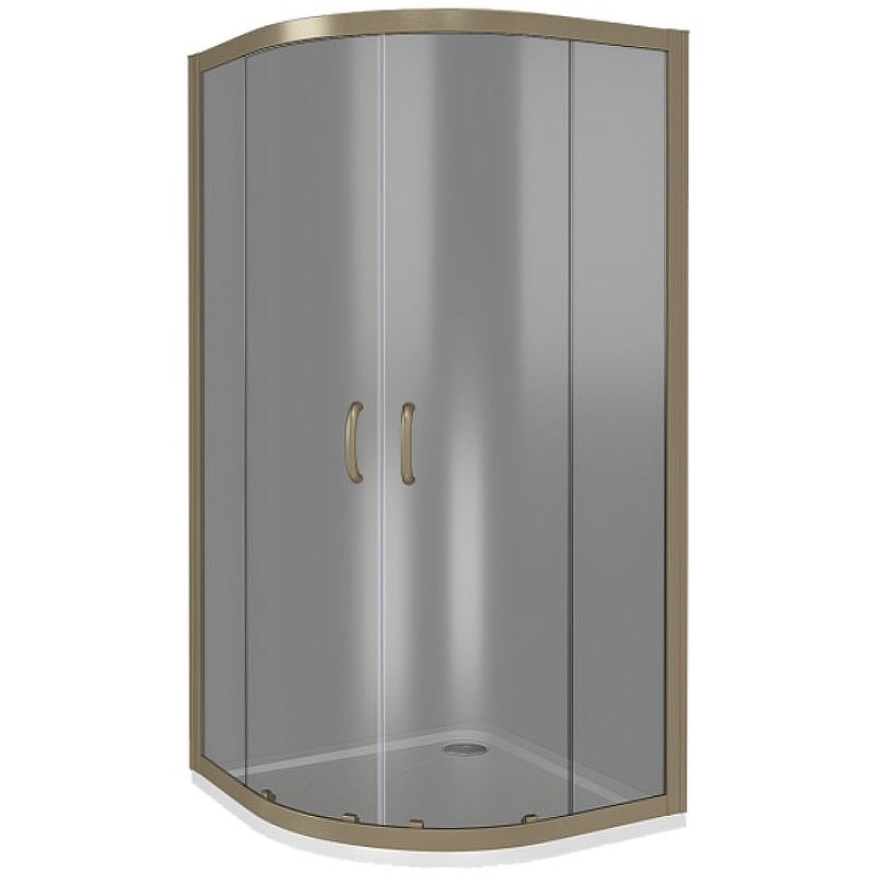 Душевой уголок Good Door Jazze 90x90 R-90-C-G профиль Золото стекло прозрачное