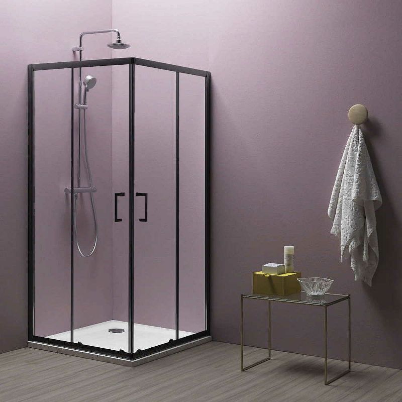 

Душевой уголок Kolpa San Eco Quat TKK 90x90 515280 профиль Черный стекло прозрачное