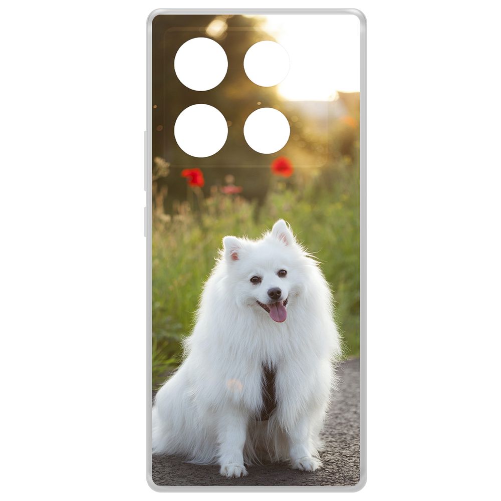 

Чехол-накладка Krutoff Clear Case Белый шпиц для INFINIX Note 40 Pro, Прозрачный