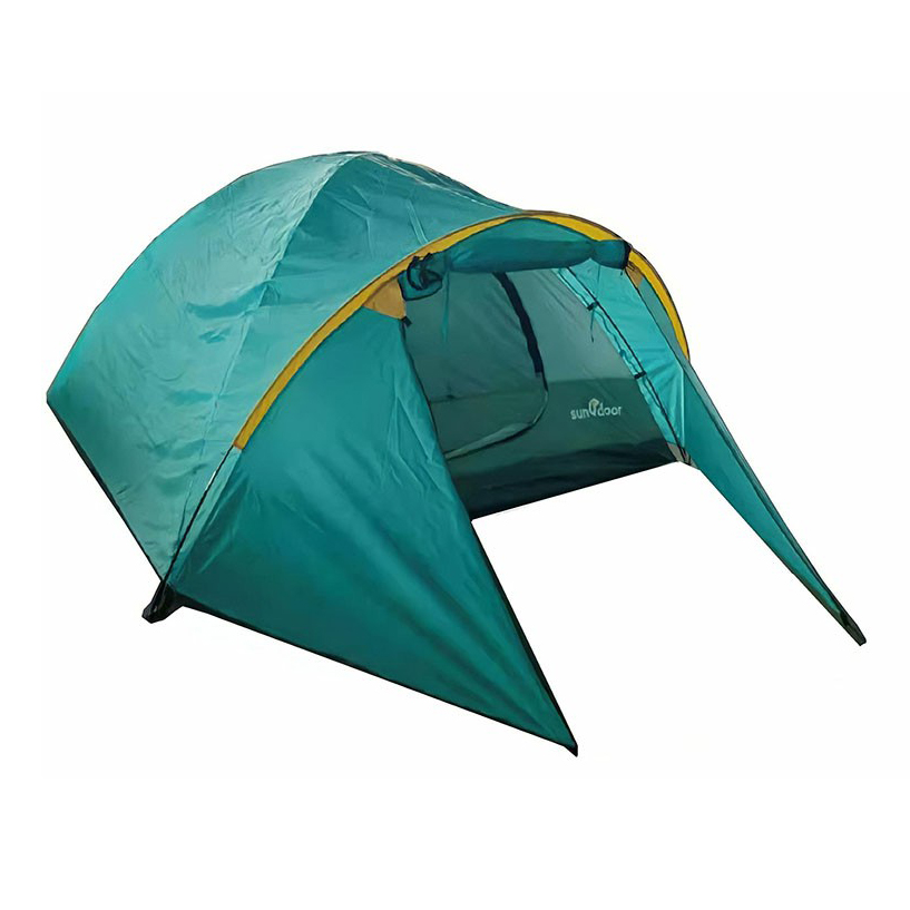 фото Палатка для кемпинга четырехместная зеленая 310 x 240 x 130 см nobrand