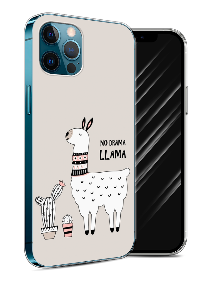 фото Чехол awog на apple iphone 12 / айфон 12 "no drama llama"