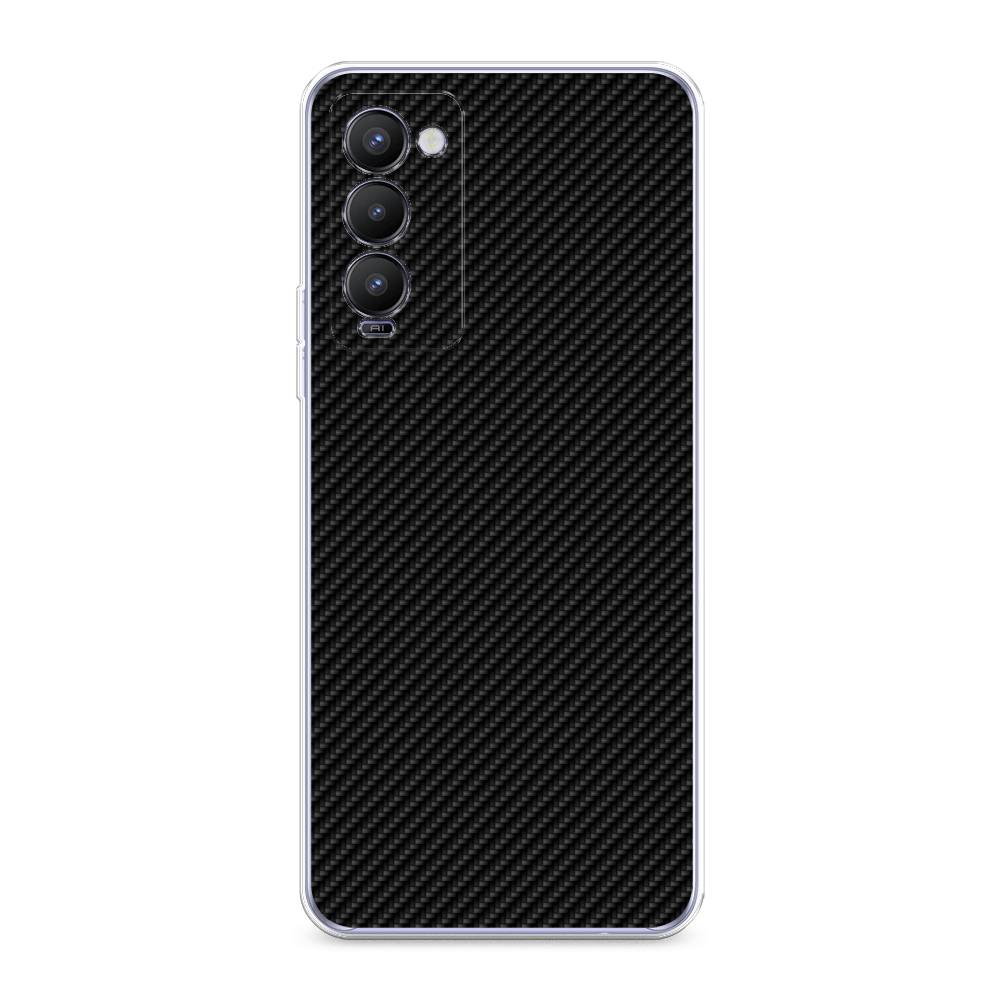 

Силиконовый чехол "Черный карбон" на Tecno Camon 18T, Разноцветный, 300950-3