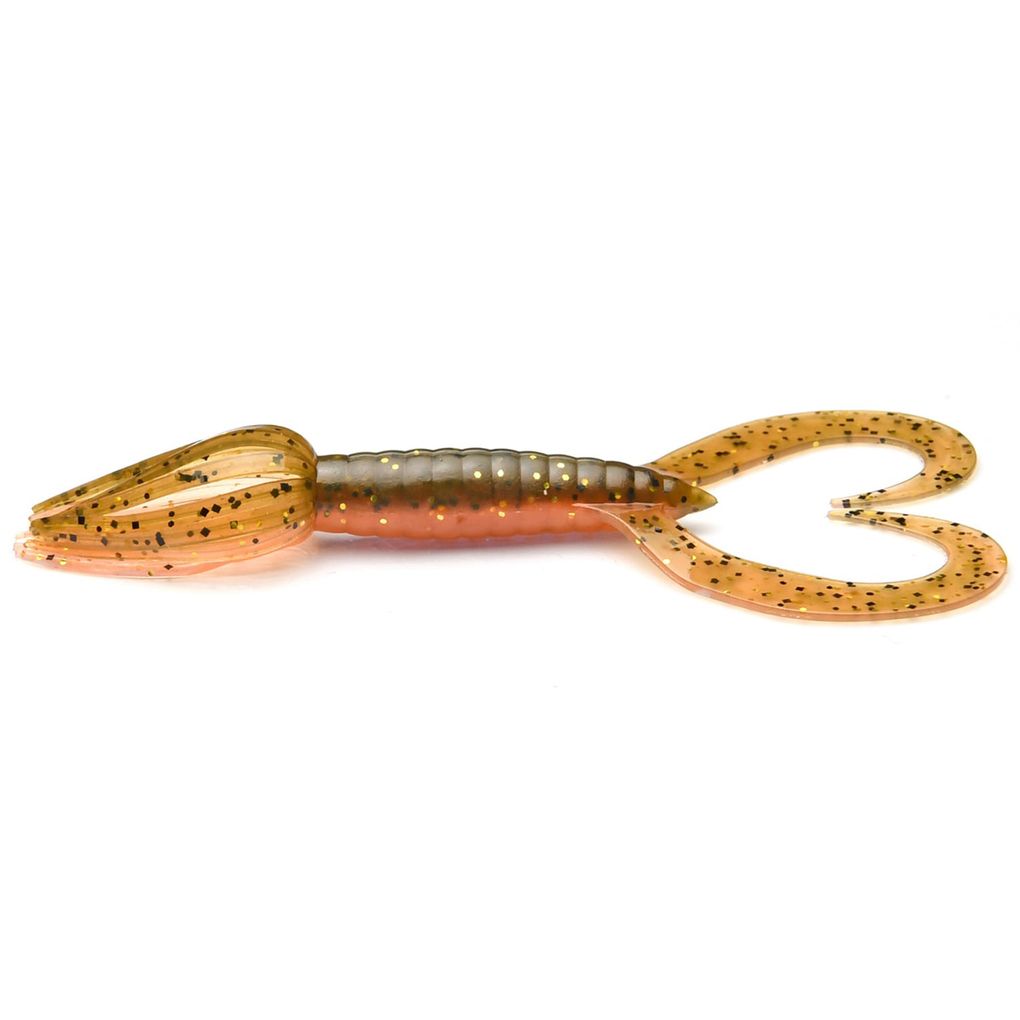 

Приманка силиконовая Keitech Little Spider 3.0'' #520T Green Pumpkin Orange Gold, Little Spider 3.0"