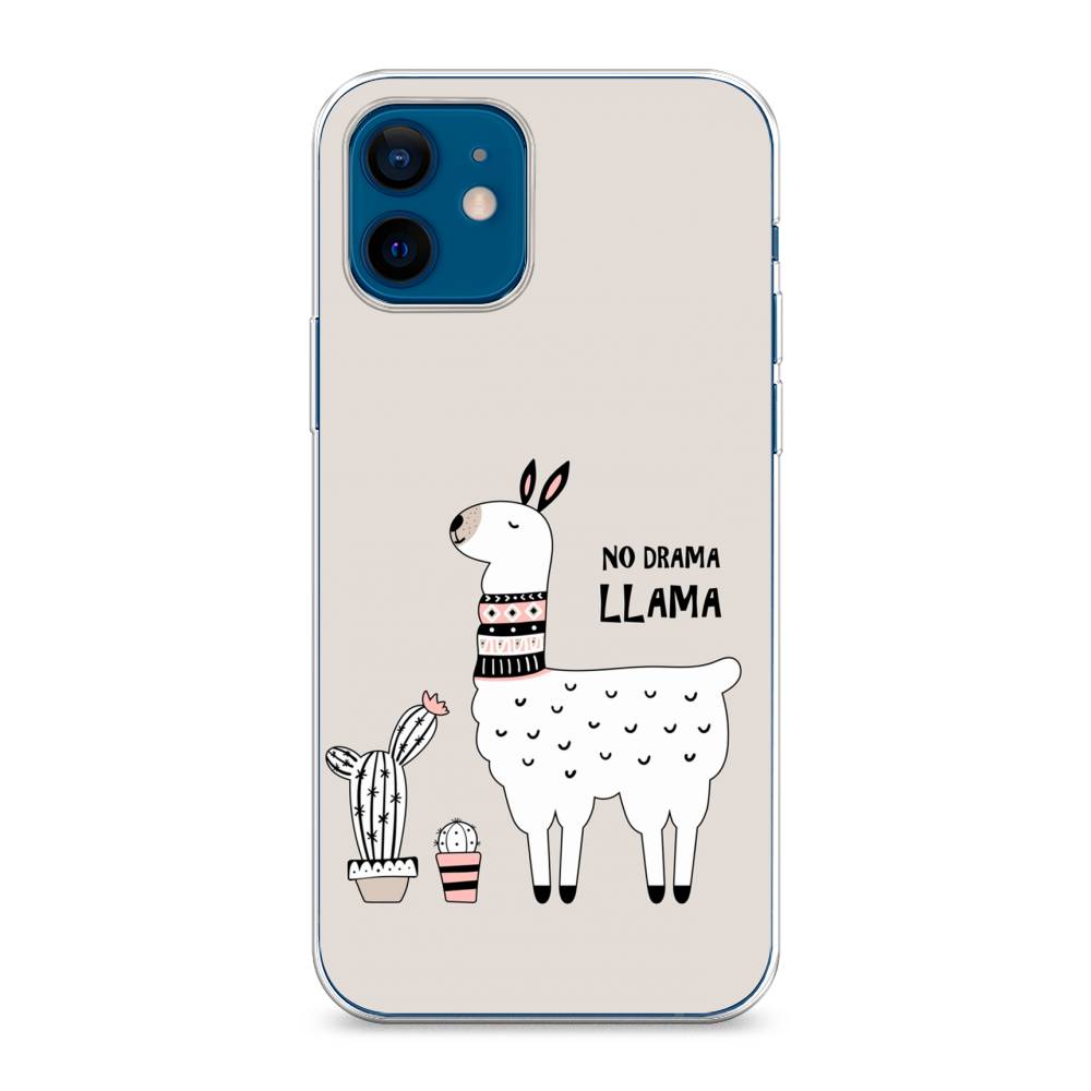 фото Силиконовый чехол "no drama llama" на apple iphone 12 mini awog