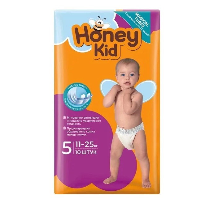 фото Подгузники honey kid junior 5 (11-25 кг) 10 шт