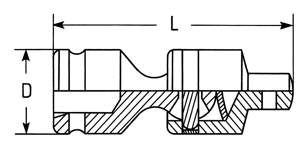 

6501-10 IMPACT Кардан ударный, 3/4, 105 мм